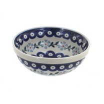 Blue Rose Polish Pottery Blue Violet Dessert Bowl
