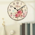 thumbnail image 3 of Productos de reloj de pared Reloj de madera simple retro Decoración de pared Relojes redondos, 3 of 5