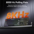 thumbnail image 4 of Keychron V6 Ultra 8K Full Size Wireless Mechanical Keyboard, 8000Hz, Hot-Swappable Red Switch, RGB Backlight, PBT Keycaps, 2.4GHz/Bluetooth/Wired, QMK/VIA, for Windows macOS Linux– Black, 4 of 9