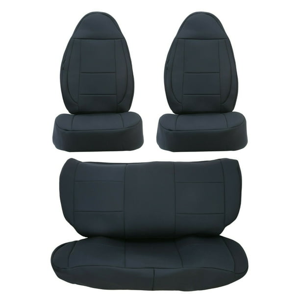 For 1997 1998 1999 2000 2001 2002 Jeep Wrangler Tj 4wd Black Cloth Seat Covers Com - Jeep Wrangler Cloth Seat Covers