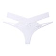 thumbnail image 3 of Womens Thongs Mesh Lace Panties Female Satin Underwear String UnderPants Seamless G String Fashion, XL, White, 3 of 3
