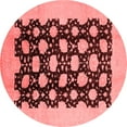 thumbnail image 1 of Ahgly Company Indoor Round Oriental Red Traditional Area Rugs, 6' Round, 1 of 4