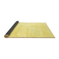 thumbnail image 2 of Ahgly Company Indoor Square Solid Yellow Modern Area Rugs, 4' Square, 2 of 4