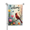 thumbnail image 5 of Spring Garden Flag 12X18 Inch Double Sided Cardinal Red Bird Butterfly Flowers Flower Yard Outdoor Flag House Holiday Outside Decoration, 5 of 7