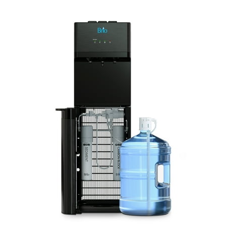 

Brio 520 Series Self-Cleaning Bottom Loading No-Line Tri-Temperature Ranging From 176-198 Hot 37-59 Cold and Room Temperature 2 Stage Filtration Capacity Water Cooler Dispenser