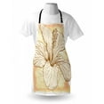 thumbnail image 3 of Floral Apron Large Hibiscus Flower Petals Blooms in Soft Pastel Tones Wild Exotic Plant Print, Unisex Kitchen Bib Apron with Adjustable Neck for Cooking Baking Gardening, Peach Salmon, by Ambesonne, 3 of 3