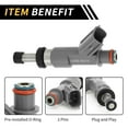 thumbnail image 4 of Inyector de combustible para Toyota Tacoma 2005-2014 para Toyota 4Runner 2010 Boquilla de inyección de combustible 12 agujeros gris, 4 of 6