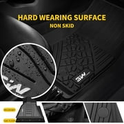 3W Floor Mats for Jeep Compass 2017-2024 Full Set Front and Rear 2 Rows seat Floor Liner with All Weather Odorless TPE (New Body Style Only), Black