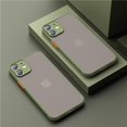 thumbnail image 1 of Funda mate armadura a prueba de golpes para iPhone 13 12 11 14 Pro Max XR XS X 7 8 Plus SE Mini parachoques de silicona de lujo transparente cubierta dura Capa Tan Jianjun unisex, 1 of 2