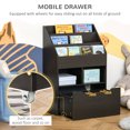 thumbnail image 4 of HOMCOM Kids Bookcase Multi-Shelf Rack Organizer with Storage Drawer for Books for Playroom, Brown, 4 of 9