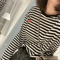 thumbnail image 2 of Kukuzhu Y2K Fairy Grunge Shirt Alt Long Sleeves Striped Tee Shirts Alternative Fairycore Loose Tops Harajuku Blouse Streetwear, 2 of 7