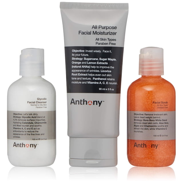 Set de cuidado de la piel Anthony Face It & Go con limpiador de 100 ml y crema hidratante de 90 ml