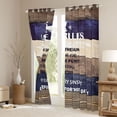 thumbnail image 3 of Homewish Rustic Lake House Curtains Pack of 2 (42x84 Each) for Adult, Brown Navy Wooden Plank Curtains Blackout, Countryside Theme Bedroom Curtains, Window Curtains Bedroom Decor, 3 of 6
