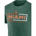 thumbnail image 4 of NCAA Miami Hurricanes Men's Synthetic Green Heather Short Sleeve T-Shirt, 4 of 4