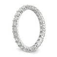 thumbnail image 5 of 14k White Gold Round Cut Diamond Eternity Wedding Band Anniversary Ring Size 5.5 - 1.50 Ct., 5 of 6