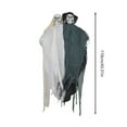 thumbnail image 3 of nTRIUQJ Scary Halloween Hanging Skeleton Bride Groom Couple Sound Activated Red Eyes Indoor Outdoor Yard Decorations White, 3 of 8