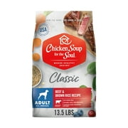 Angle View: Chicken Soup Adult Dog - Beef & Brown Rice Recipe 13.5lb