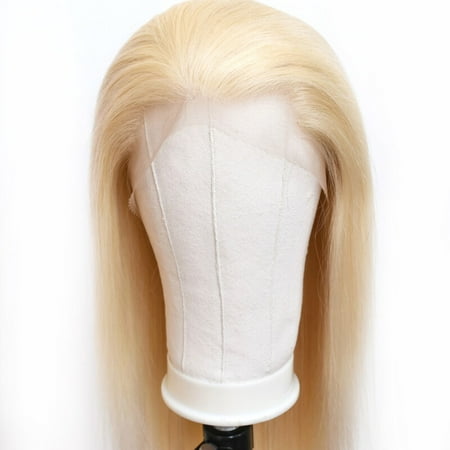 BEAUDIVA #613 Blonde 4*4 Lace Front Wig with Baby Hair Brazilian Straight Human Hair (Best Human Hair Wig Websites)