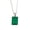 Green Onyx, variant on Solid 925 Sterling Silver Necklace For Women, Genuine Prong Green Onyx Faceted Rectangle Gemstone Unique Handcrafted Necklace For Her