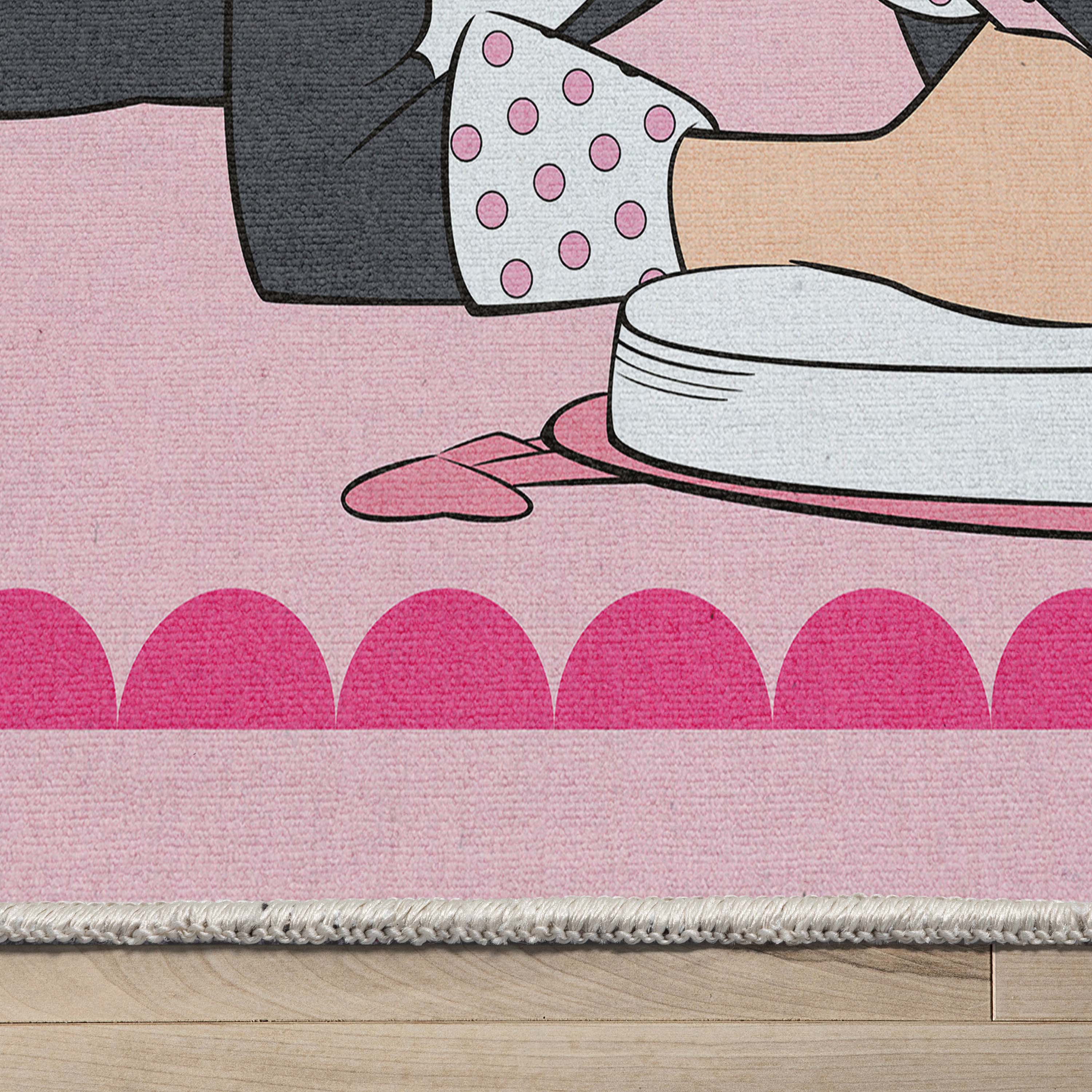 Well Woven Miraculous Ladybug Day Dreamer Pink 6' x 9' Area Rug