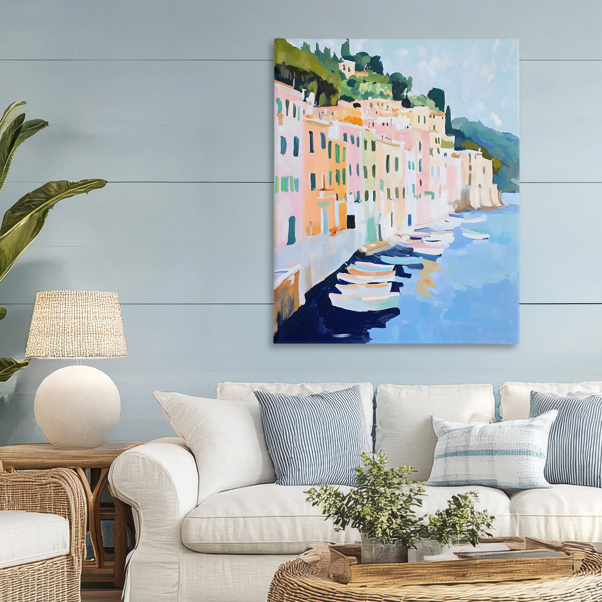 Stupell Industries Portofino Harbor View Canvas Wall Art, design by The Prints Vibe