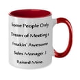 thumbnail image 2 of Funny Sales manager Gifts, Some People Only Dream of', Unique Birthday Two Tone 11oz Mug Gifts For Men Women From Colleagues, Appreciation gifts for sales managers, Gifts to show appreciation to, 2 of 2