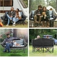 thumbnail image 2 of ABORON Double Camping Chair with Canopy for 2 Adults, Oversized Loveseat Chair with Cup Holder, Heavy Duty 600D Oxford Portable Folding Chair for Outdoor, Camping, Beach, Picnic, 2 of 7