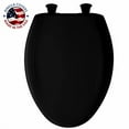 thumbnail image 2 of BEMIS 1200SLOWT 047 Elongated Closed Front Toilet Seat,Black, With Cover, Plastic, Black, 2 of 11