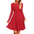 thumbnail image 1 of Vestido PRETTYGARDEN de otoño para mujer, tejido acanalado de manga larga XL, 1 of 8