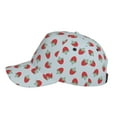 thumbnail image 5 of Kdxio Unisex Hand Drawn Strawberry Pattern Baseball Cap Unisex Washed Classic Adjustable Hat, 5 of 8