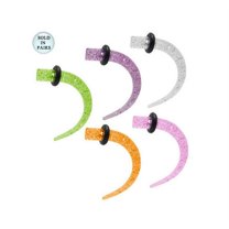 Acrylic Glitter 6 Gauge Ear Stretchers / Tapers - 4 Colors Available