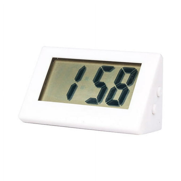  ihreesy Car Dashboard Digital Clock,Portable Auto Dashboard  Time Mini Car Digital Clock Universal Adhesive Dashboard Clock with LCD  Display,Black : Automotive