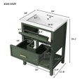 thumbnail image 2 of Harper & Bright Designs 24" Small Bathroom Vanity with Sink, Bathroom storage Cabinet with Drawers , Single Sink Bathroom Vanity, Green, 2 of 13