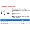 thumbnail image 2 of Clutch Master / Assembly - Compatible with 1993 - 1996 Ford F-250 V8 1994 1995, 2 of 2