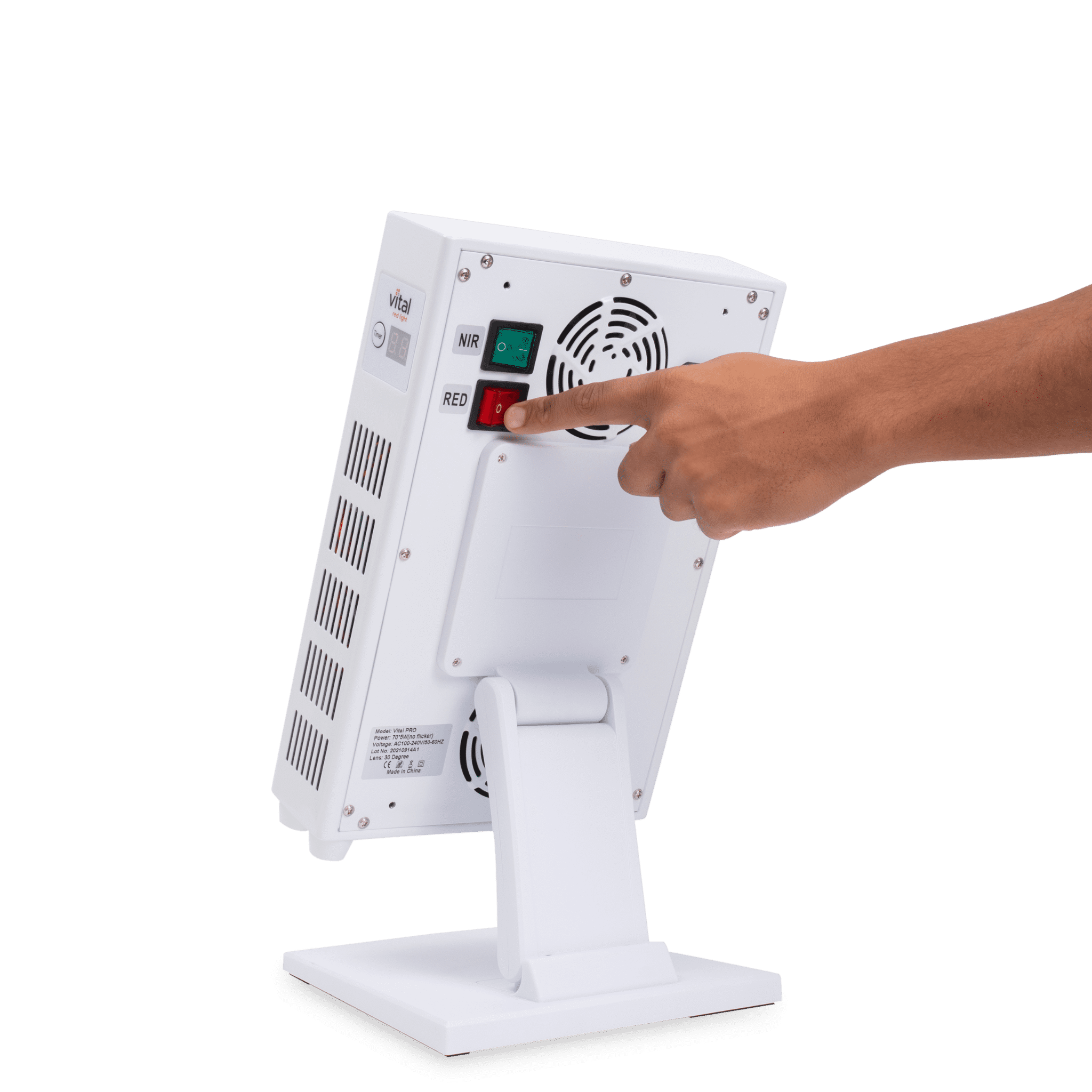 Vital Red Light Pro Therapy Panel, 660nm & 850nm Dual Wavelengths, Full-Body Light Therapy with Glasses