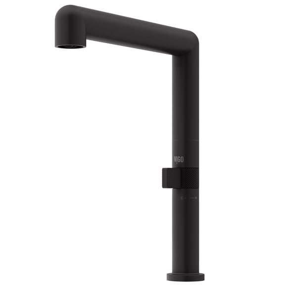 VIGO Jewel 11 in. H Single Handle Kitchen Bar Faucet in Matte Black-VG02053MB