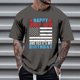 thumbnail image 1 of Tops para hombre, blusas y camisas de cuello redondo y manga corta para hombre, tops casuales de cuello redondo y manga corta con estampados especiales para hombre., 1 of 5
