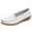 White, variant on NOKIO Women's Wide Loafers Shoes Cute Dressy Shoes Ladies Comfort Slip Ons Work Shoes Women Comfort Walking Flat Loafer Slip On Leather Loafer Comfortable Flat Shoes Outdoor Driving Shoes