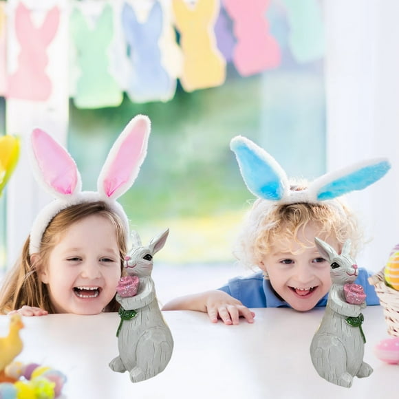 Easter Ornaments, An Easter Bunny Home Decorations Spring Easter Bunny Decorations Each Other Home Fake Cute Bunny Easter Decorations White Bunny, Easter Decorations(C)