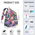 thumbnail image 6 of Colorful Floral Pattern Backpack for School,Cute School Bag,Schoolbag with Adjustable Shoulder Straps & Padded Back,13.4"x11"x4.7", 6 of 6