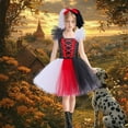 thumbnail image 2 of KAUOD Girls Halloween Party Performance Tutu Dress with Hairband Kids Mesh Tulle Outfits Lace Cute Halloween Dresses, 2 of 9