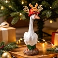 thumbnail image 2 of AuroraX Santa Hat 23" Porch Goose Clothes Sets 17 inch , Christmas 19 inch Porch Goose Outfits Winter Holiday Xmas Decorations Outdoor Front Porch Goose Accessories, 2 of 6