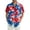 Blue, variant on USA 250th Anniversary Shirt,American Flag Shirts for Men,Short Sleeve Button Down Patriotic Shirts for Men with Tie Dye Swirls and Giant Stars Wine S