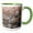 Green/White, variant on 3drose, Qatar, Ad Dawhah, Doha. View City Skyline at Sunset-as30 Wbi0133 - Walter Bibikow, 11oz Two-tone Green Mug