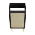 thumbnail image 6 of Modway Chaucer 18" Wood & Rattan Bathroom Vanity Cabinet in Black, 6 of 10