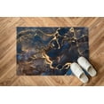 thumbnail image 6 of Navy Blue And Gold Marble Rugs, Abstract Marble Rugs, Marble Rugs, Salon Decor Rug, Easy To Clean Rug, Dining Room Rug, Non-Slip Carpet, 1.7'x2.3' - 50x70 cm, 6 of 8