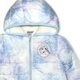 thumbnail image 3 of Disney Girl's Frozen Hooded Puffer Jacket, Queen Elsa Print, 3 of 3