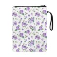 thumbnail image 2 of HELLHERO Bible Case Bag Retro Protector Wrap Bag with Zipper Polyester Fabric Book Carrying Case Book Protection for Bible Readers 11.4 Inch X 8.66 Inch, Violet Pansies, 2 of 8