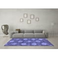 thumbnail image 3 of Ahgly Company Indoor Square Abstract Blue Modern Area Rugs, 4' Square, 3 of 4