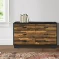 thumbnail image 6 of Dresser with 6 Drawers and Butcher Block Pattern Brown and Gray, 6 of 6